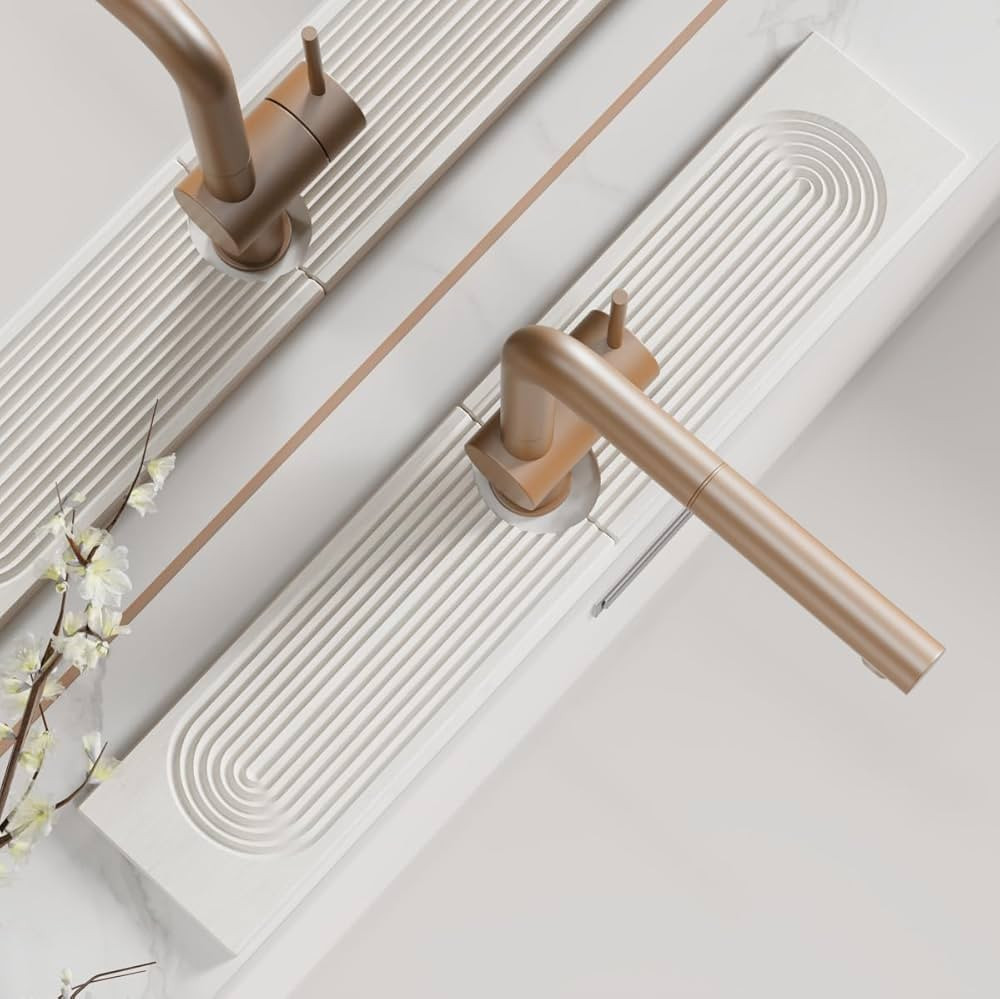 Faucet Mat for Kitchen Sink, Diatomite Quick Drying Tray , Long 23.6'' Kitchen Sink Splash Guard ... | Amazon (US)