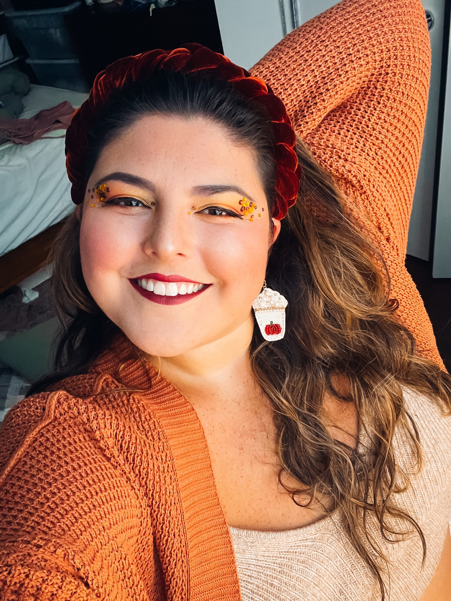 Fall is coming! Love these pumpkin spice latte earrings  

#LTKcurves #LTKbeauty #LTKSeasonal