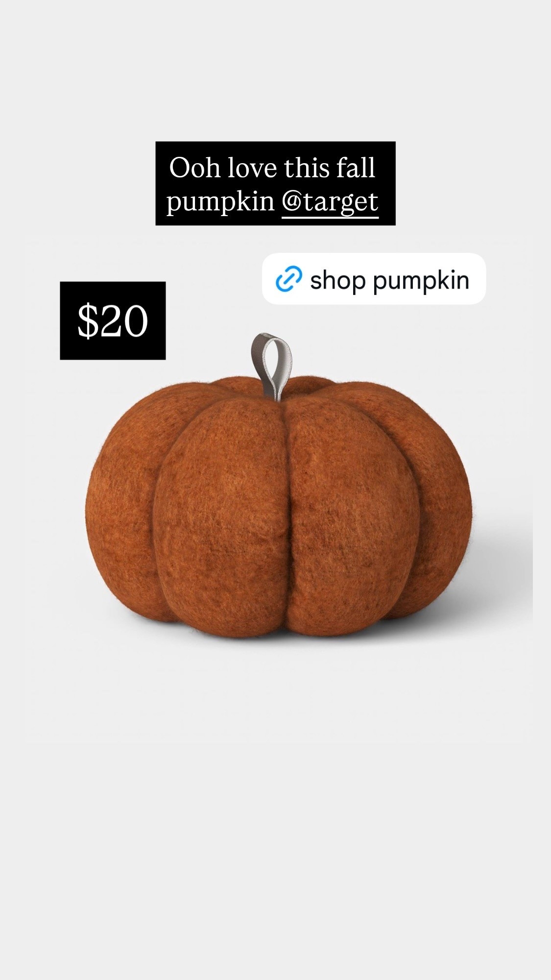 Ooh love this fall pumpkin @target $20.  

Giant pumpkin.  Target fall decor.  Target fall decor.

#LTKHome #LTKSeasonal #LTKOver40