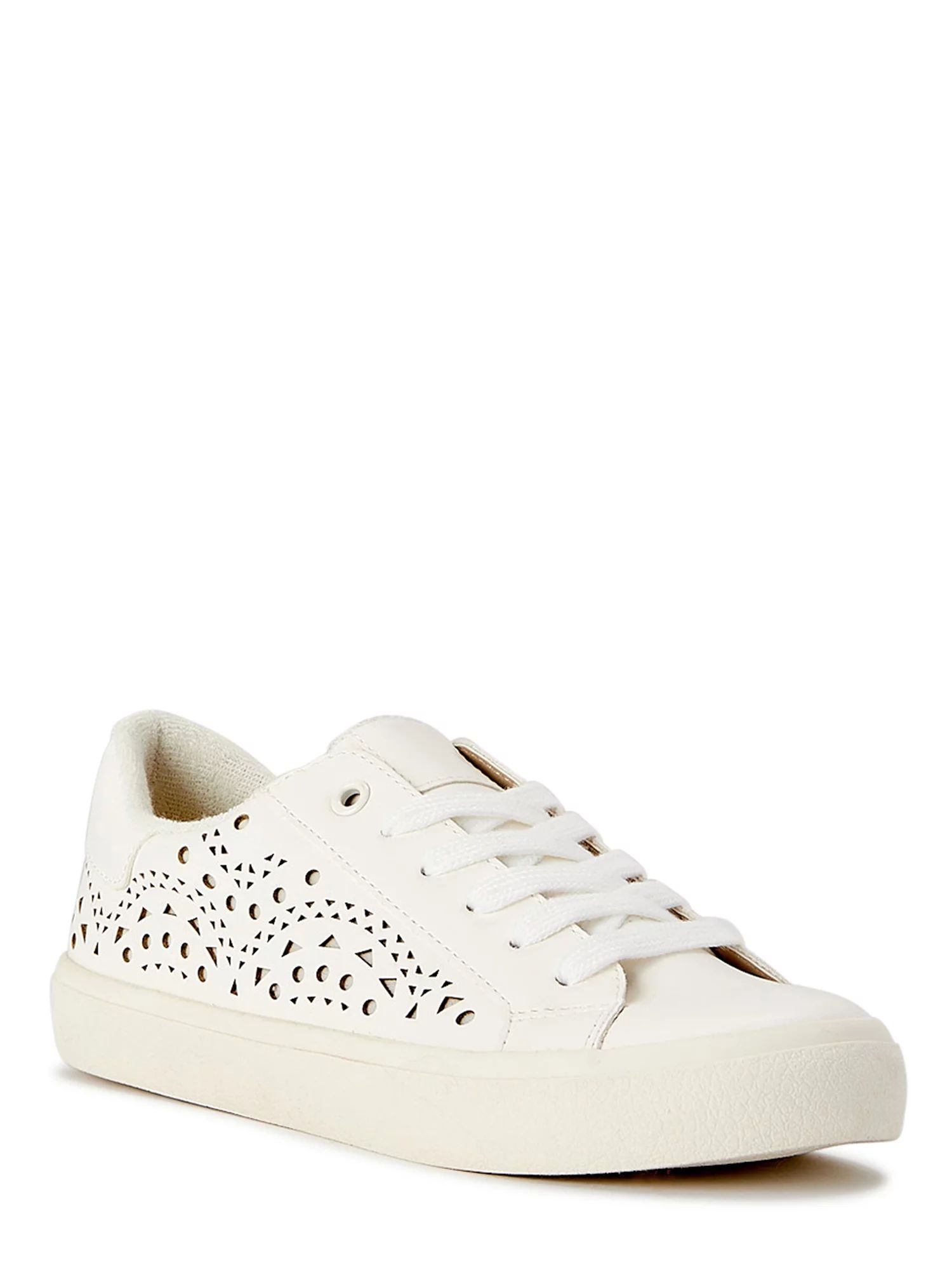 Scoop Women's Laser Cut Court Sneakers | Walmart (US)