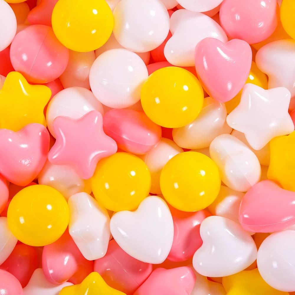 Star Ball Pit Balls for Toddlers -100pcs Macaron Soft Plastic Balls Phthalate Free BPA Free Crush... | Amazon (US)