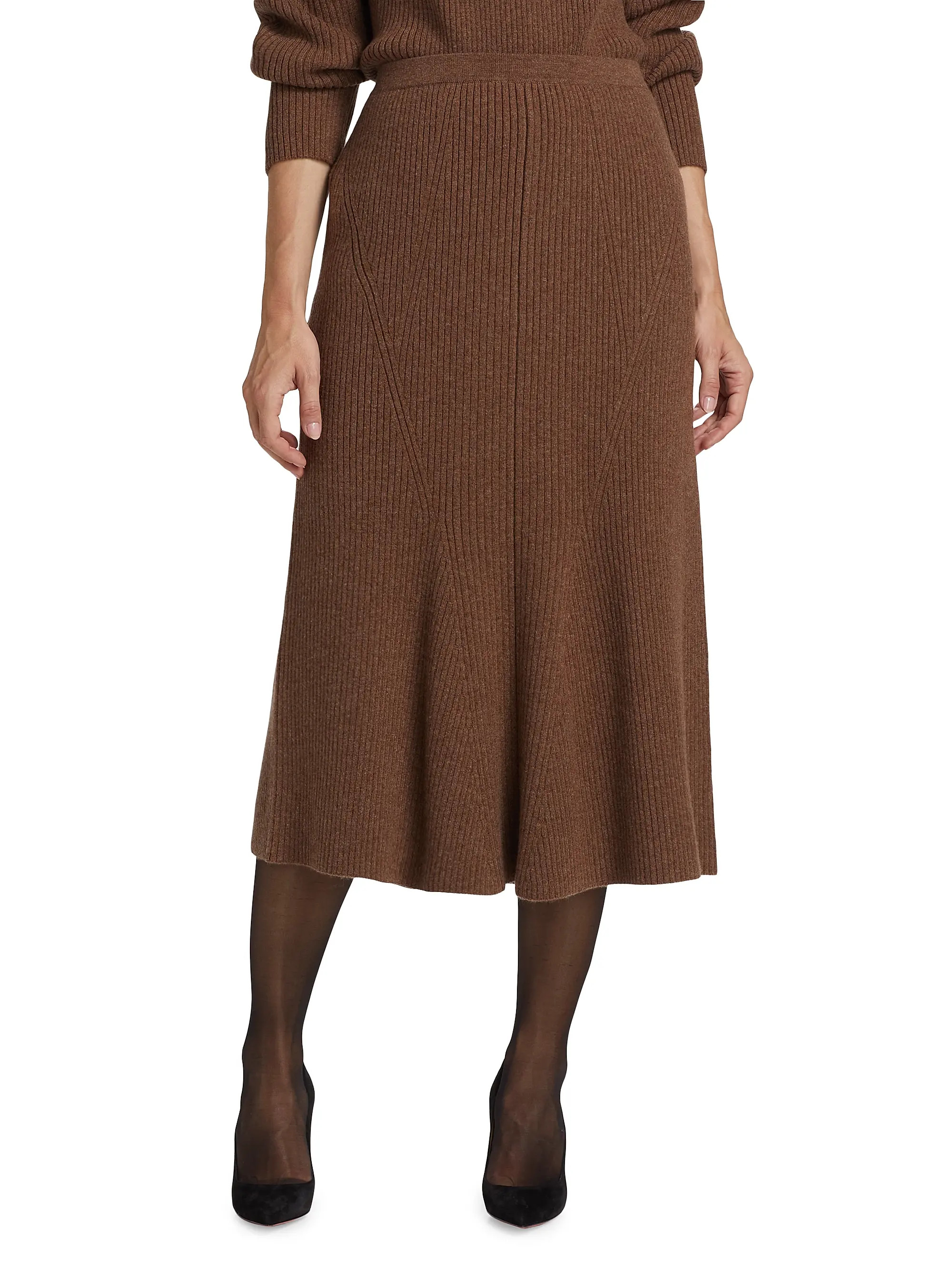 Femi Cashmere Rib-Knit Midi-Skirt | Saks Fifth Avenue