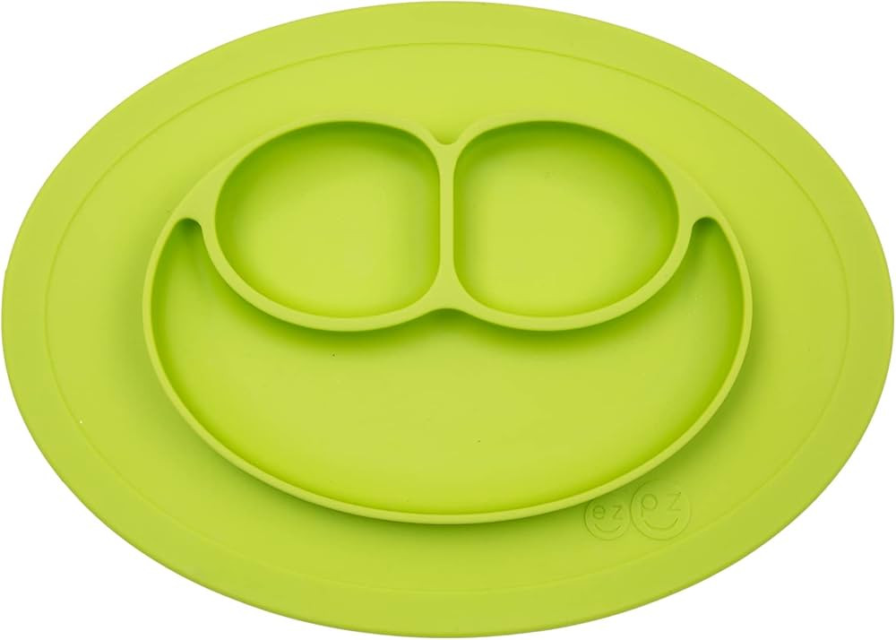 ez pz Mini Mat for 6 Months+ (Lime) - 100% Silicone Baby Plates with Suction and Built-in Placema... | Amazon (US)