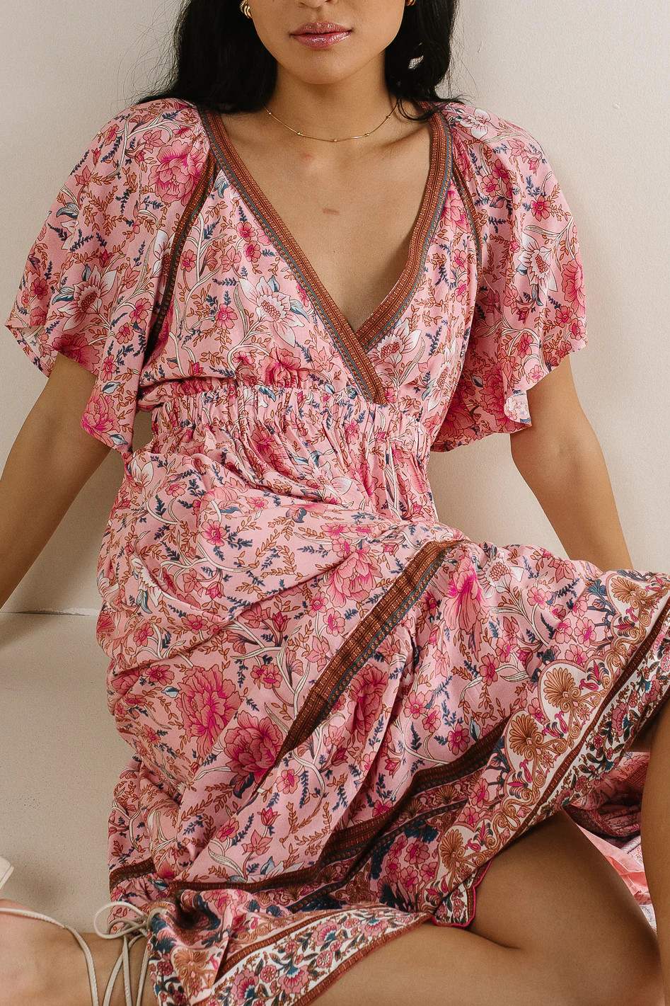 Cary Floral Dress in Pink | Böhme US