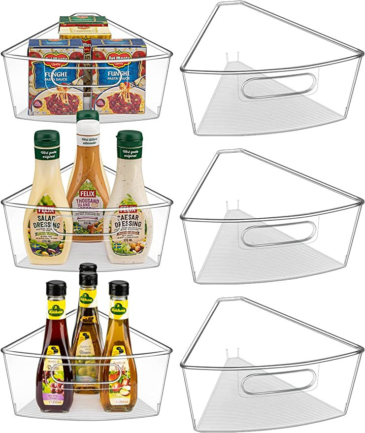 JEISSLIA Lazy Susan Cabinet Organizer Bins for 26" or 28" Diameter Corner Lazy Susan, Plastic Cab... | Amazon (US)