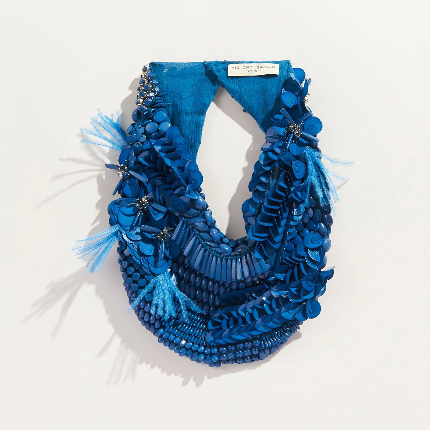 Haley Scarf Necklace Dark Blue | Mignonne Gavigan