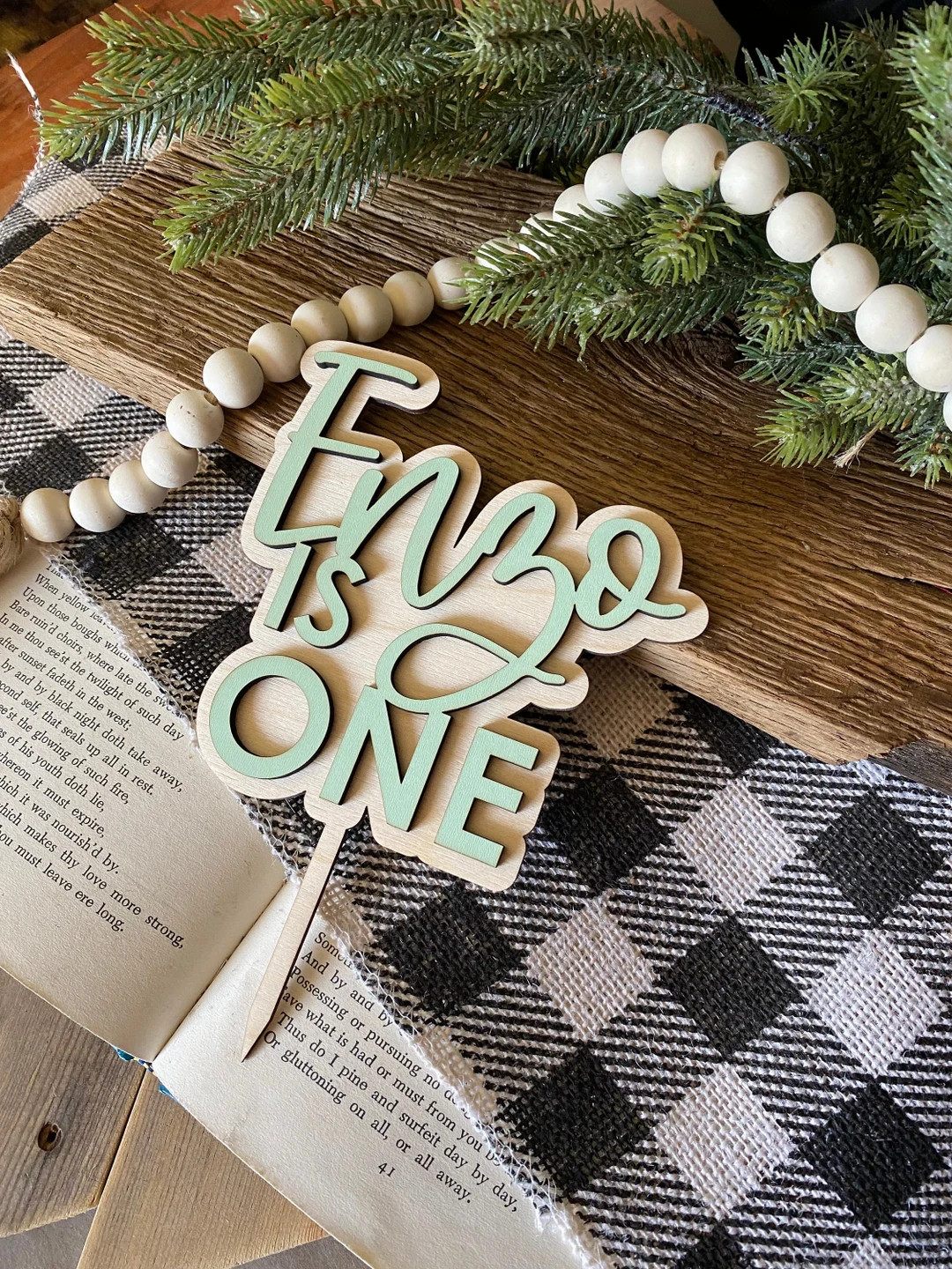 3D Custom Name Cake Topper, Boho First Birthday Party, Personalized Name, First Birthday, 1st Bir... | Etsy (US)