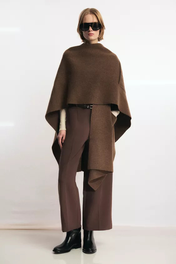 LONG KNIT CAPE | Zara AU