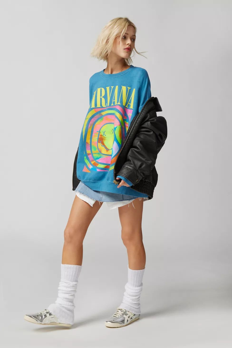 Nirvana Smile Overdyed Sweatshirt | Urban Outfitters (US and RoW)