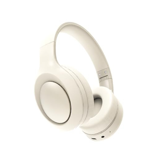 Bingozones Beige Noise Cancelling Headphones Wireless,Bluetooth Headphones Over Ear, Wireless Headsets with Mic,60H Playtime,Deep Bass Memory Foam Ear Cups,Lightweight for Travel,Home,Gym | Amazon (US)
