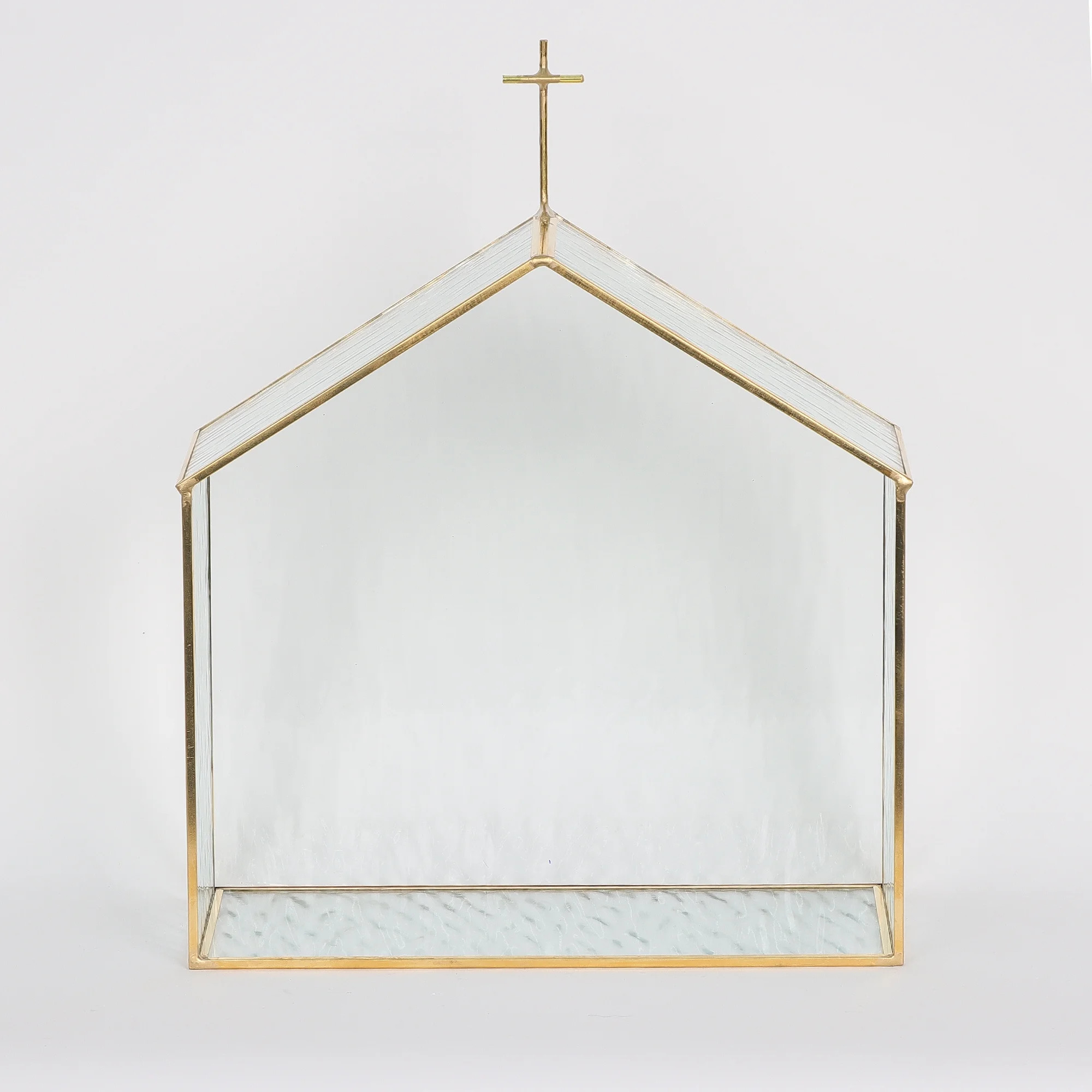 Glass Church Christmas Tabletop Decoration, Gold, 12.5", by Holiday Time | Walmart (US)
