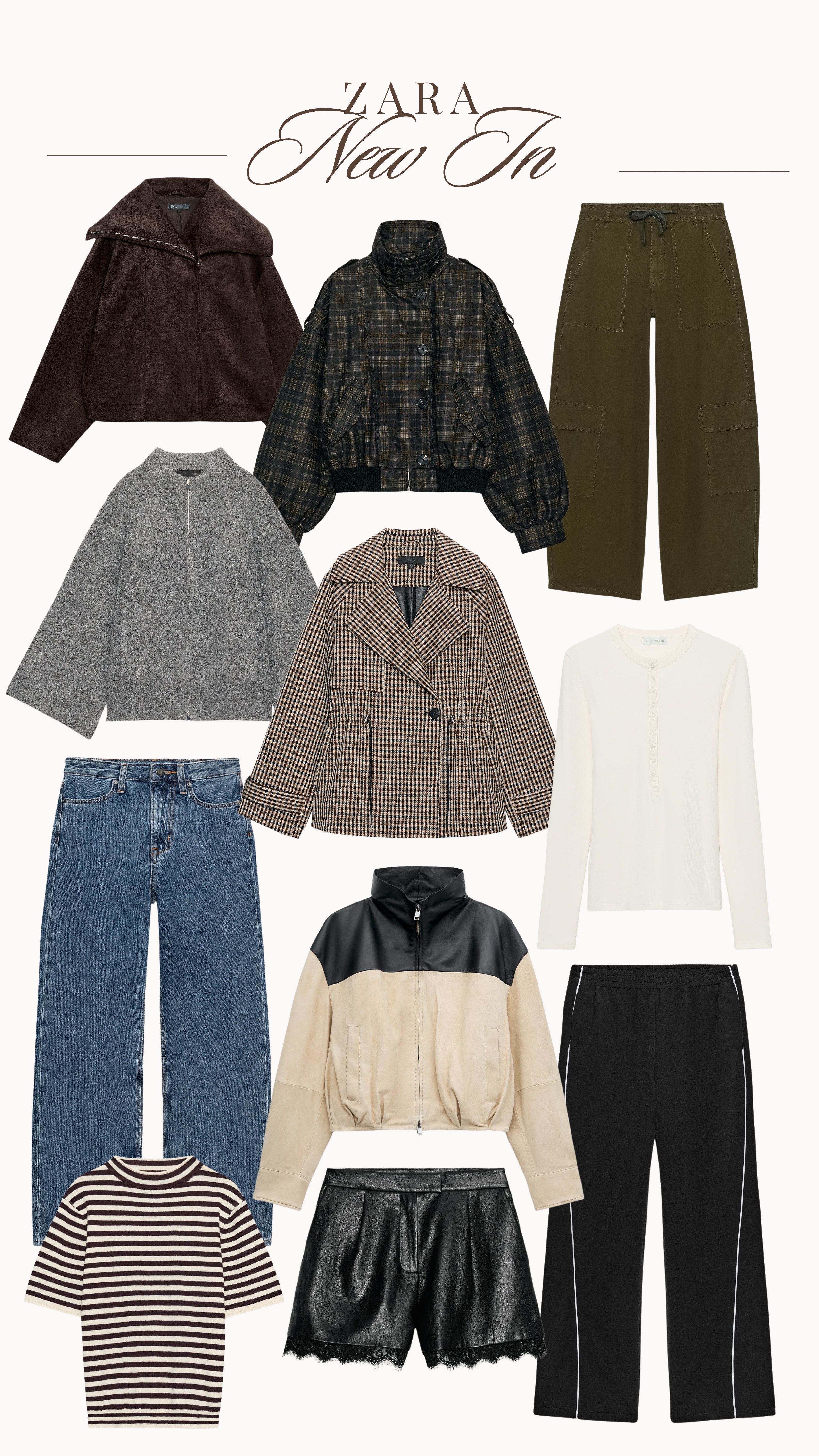 New in Zara faves 🤎

Bomber jacket, check jacket, autumn jacket, suede jacket, henley top, athleisure, cargo trousers, autumn outfits 

 #LTKuk #LTKautumn #LTKjeans