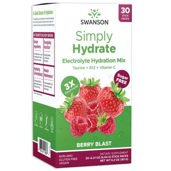 Simply Hydrate Electrolyte Hydration Mix - Berry Blast | Swanson