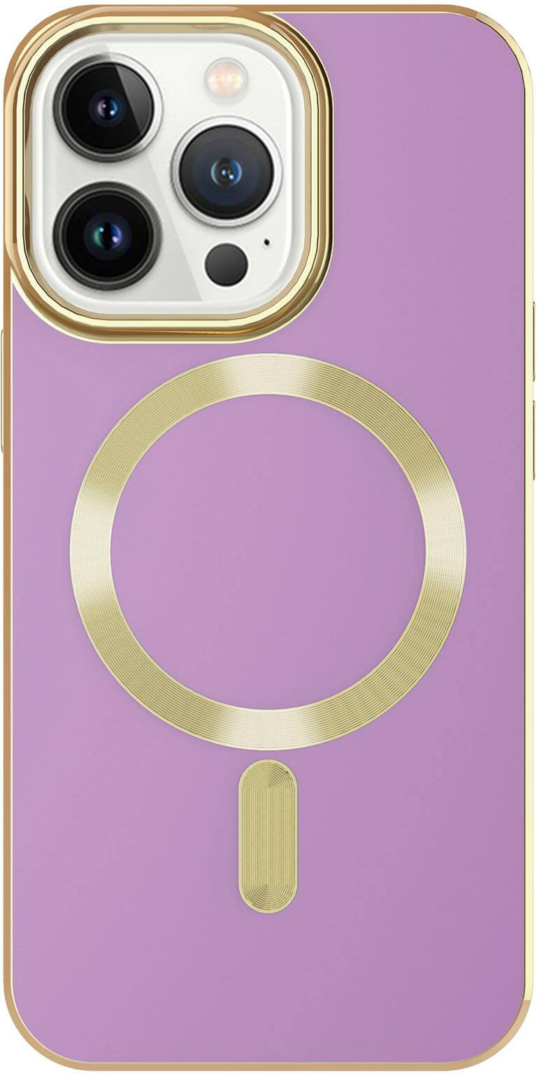 AMPD - Gold Bumper Soft Case with MagSafe for Apple iPhone 13 Pro - Lilac Purple | Best Buy U.S.
