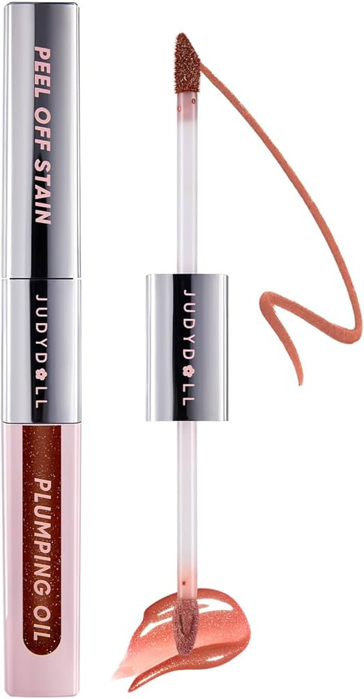 JUDYDOLL Peel Off Stain and Plumping Oil Duo - Long-Lasting Lip Stain with 3D Plumping Gloss, Hyd... | Amazon (US)