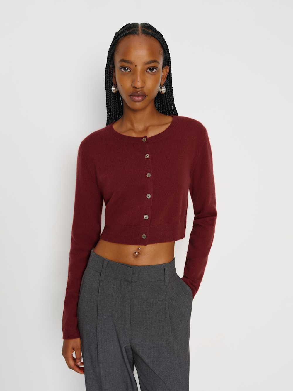 Janie Cashmere Crew Cardigan | Reformation (Global)