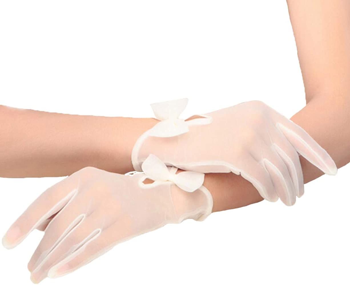 Vivivalue Women Lace Bridal Bride Short Gloves Wrist Wedding Party Costume Prom | Amazon (US)