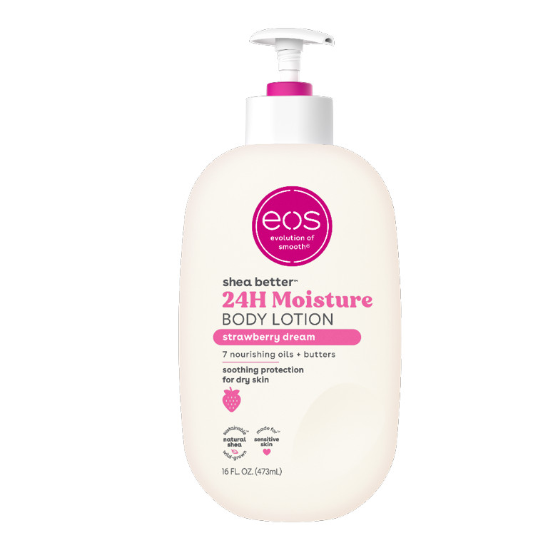 eos Shea Better Body Lotion for Dry Skin, Strawberry Dream, 16 fl oz | Walmart (US)
