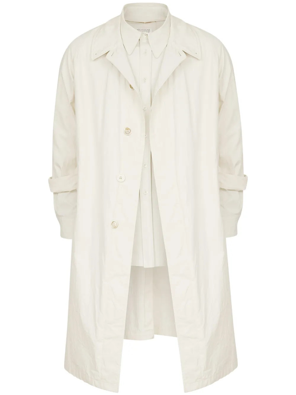 Maison Margiela layered trench coat - Neutrals | Farfetch Global