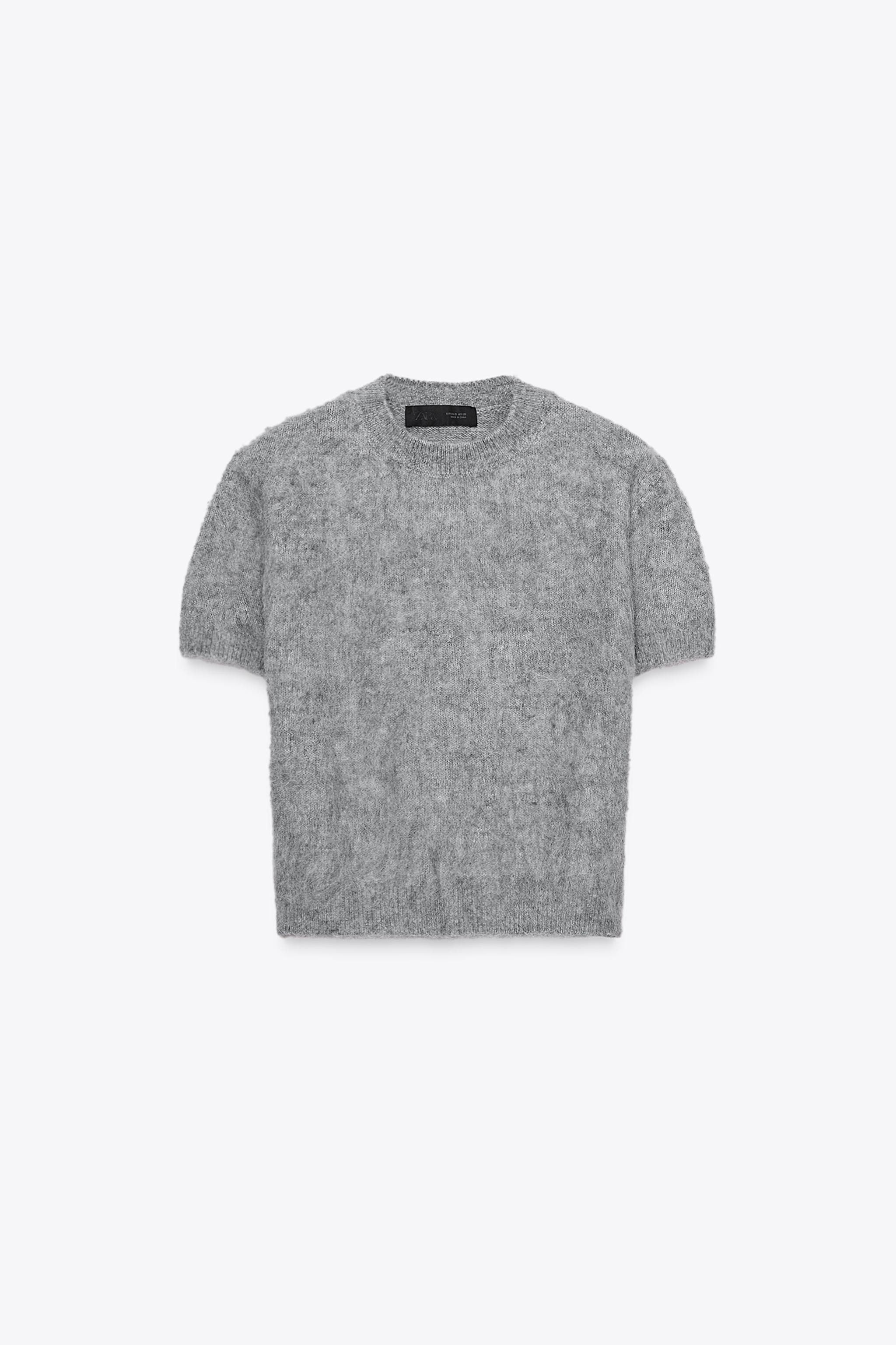 SHORT SLEEVE KNIT SWEATER | Zara US