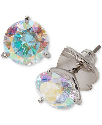 BRILLIANT STATEMENTS TRIO PRONG STUDSCLEAR/SILV | Macy's