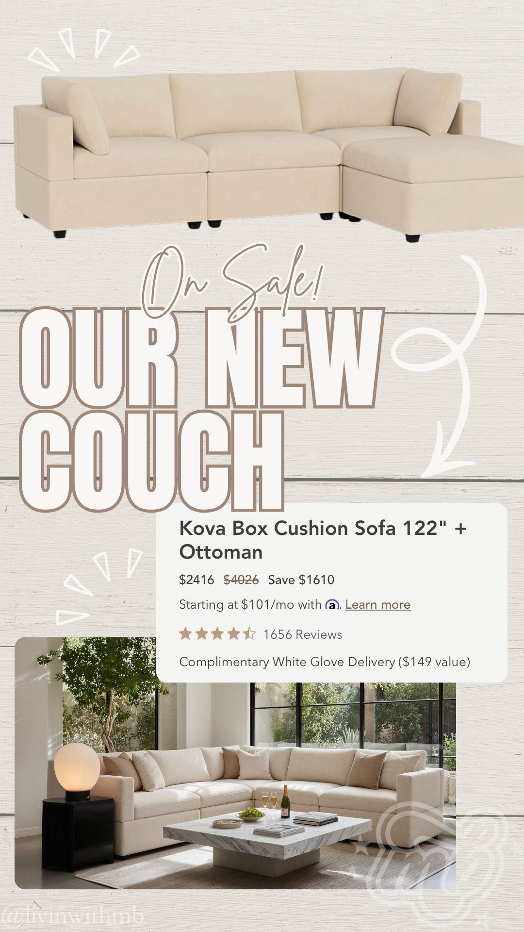 Our couch is on sale AND free white glove delivery! 

We LOVE this couch so much and have zero regrets choosing it for our new home! 🙌🏼

#LTKHome #LTKSaleAlert #LTKdayinmylife
