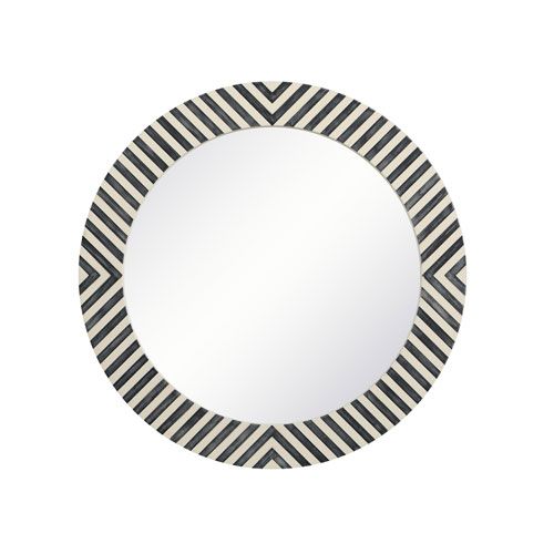 Elegant Lighting Colette Chevron 24 Inch Round Mirror Mr52424 | Bellacor | Bellacor