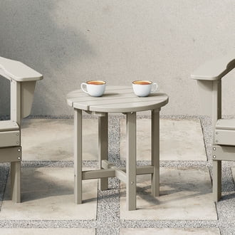 WestinTrends Malibu Outdoor Side Table – All-Weather Poly Lumber Adirondack Round Patio End Tab... | Walmart (US)