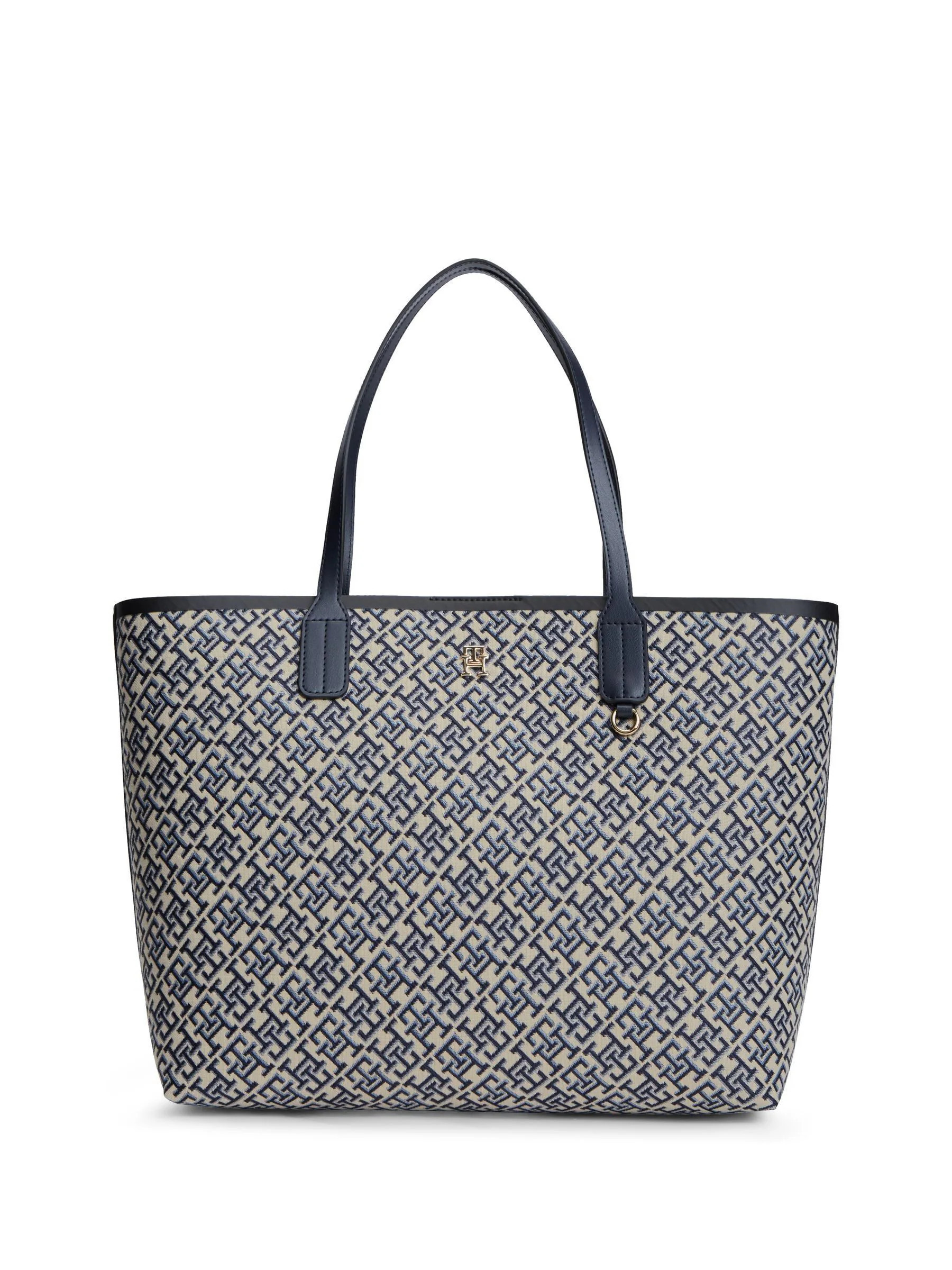 Tommy Hilfiger Tommy Hilfiger Blue Icon Monogram Jacquard Tote Bag | Next US
