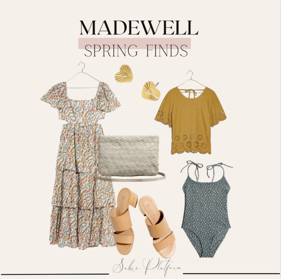 Madewell | madewell sale | spring finds | floral dress | gold earrings | nude sandals | one piece swim | sabic platform | summer 2023 | 

#LTKstyletip #LTKFestival #LTKsalealert