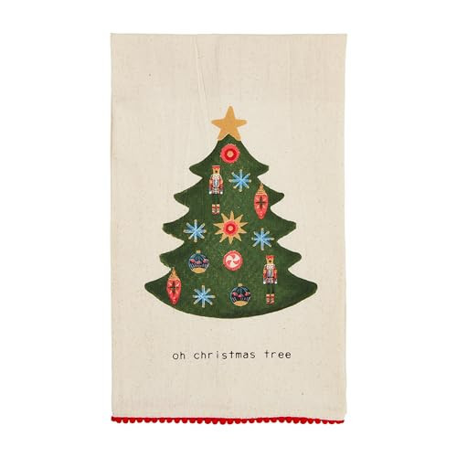 Mud Pie Print Christmas Towels, Tree, 26" x 16 1/2" | Amazon (US)