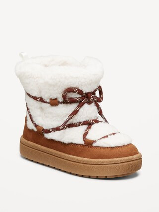 Sherpa Lace-Up Alpine Boots for Toddler Girls | Old Navy (US)