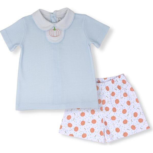 Timeless Tab Short Set, Blue Pumpkin | Maisonette