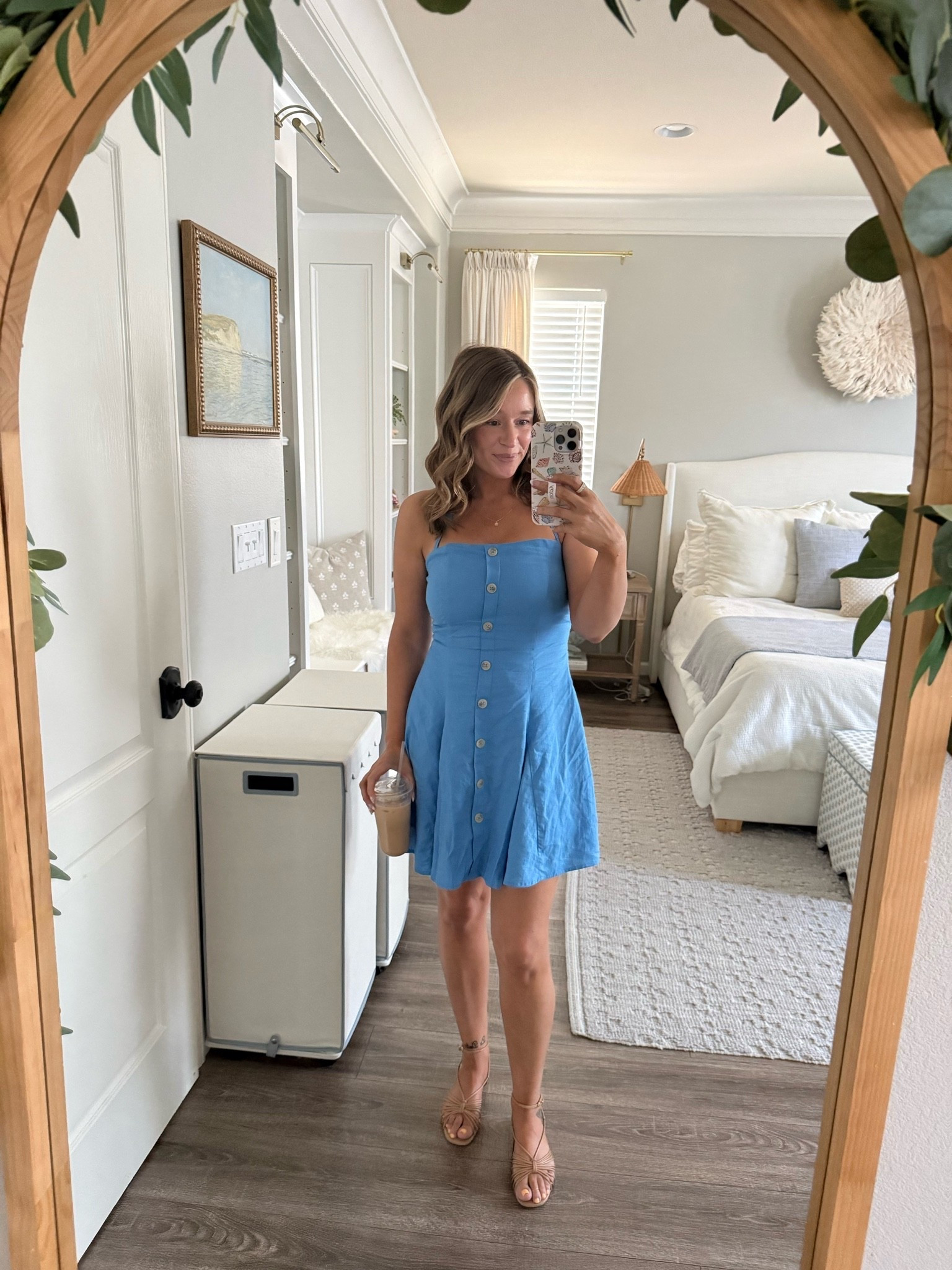 Cute tie halter button down dress perfect for the 4th of July if you are looking for an outfit

#LTKootd