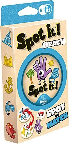 Spot It! Beach | Fun Family Game | Game for Kids | Age 6+ | 2 to 8 Players | Average Playtime 15 ... | Amazon (US)