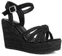mikarka Sandals for Women, Platform Ankle Strap Womens Sandals Open Toe Espadrille Wedge Sandals ... | Amazon (US)