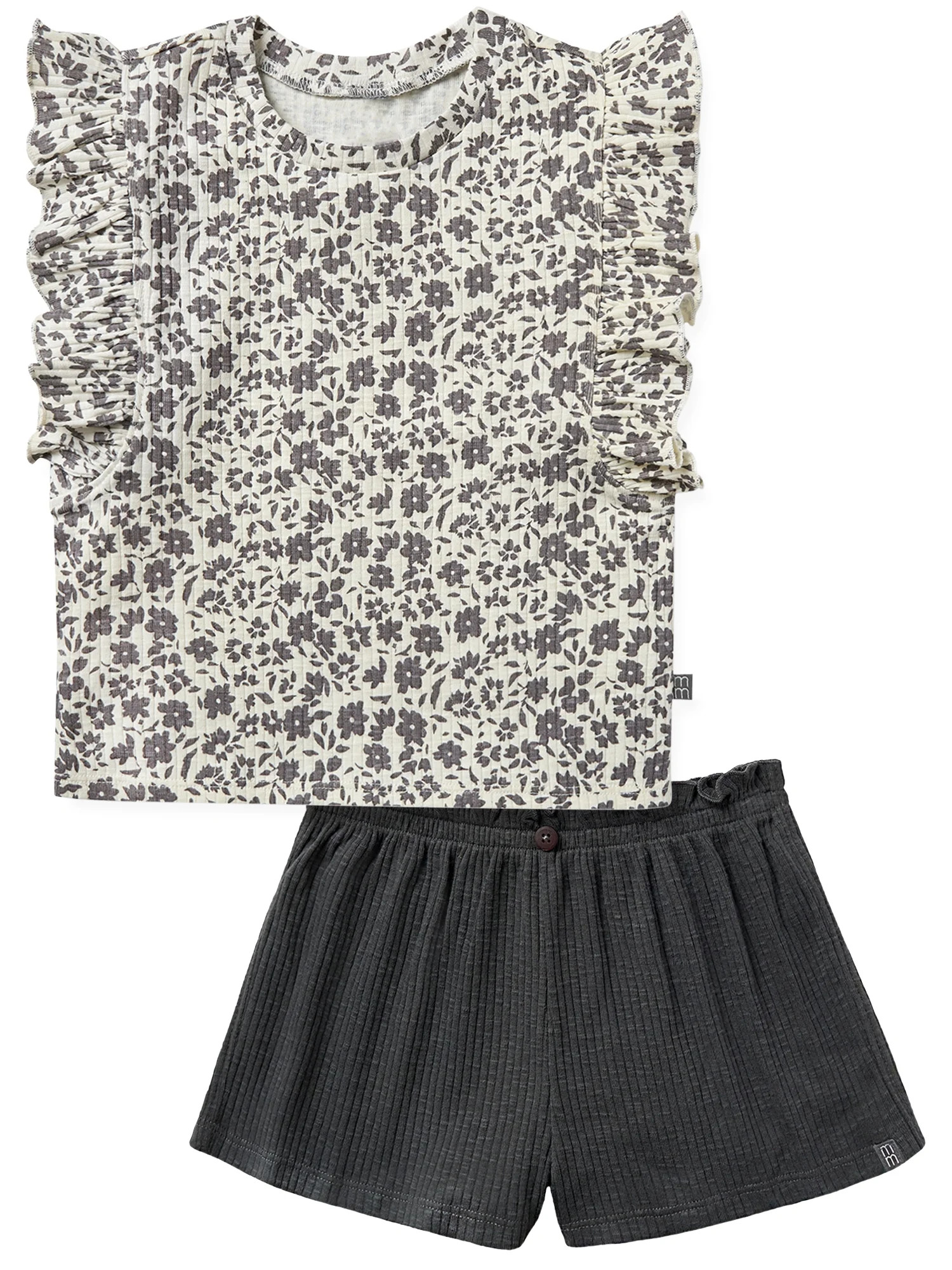 Modern Moments by Gerber Toddler Girl Short and Top Outfit Set, 2-Piece, Sizes 12 Months - 5T | Walmart (US)