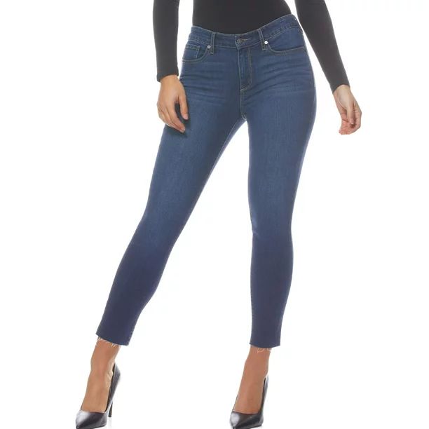 Sofia Jeans by Sofia Vergara Women's Skinny Mid Rise Stretch Ankle Jeans, Regular Inseam - Walmar... | Walmart (US)