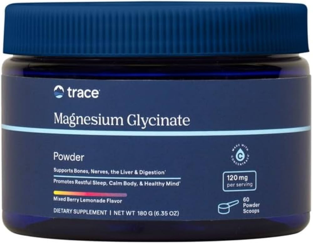 Trace Minerals Magnesium Glycinate Powder, Mixed Berry Lemonade | Amazon (US)