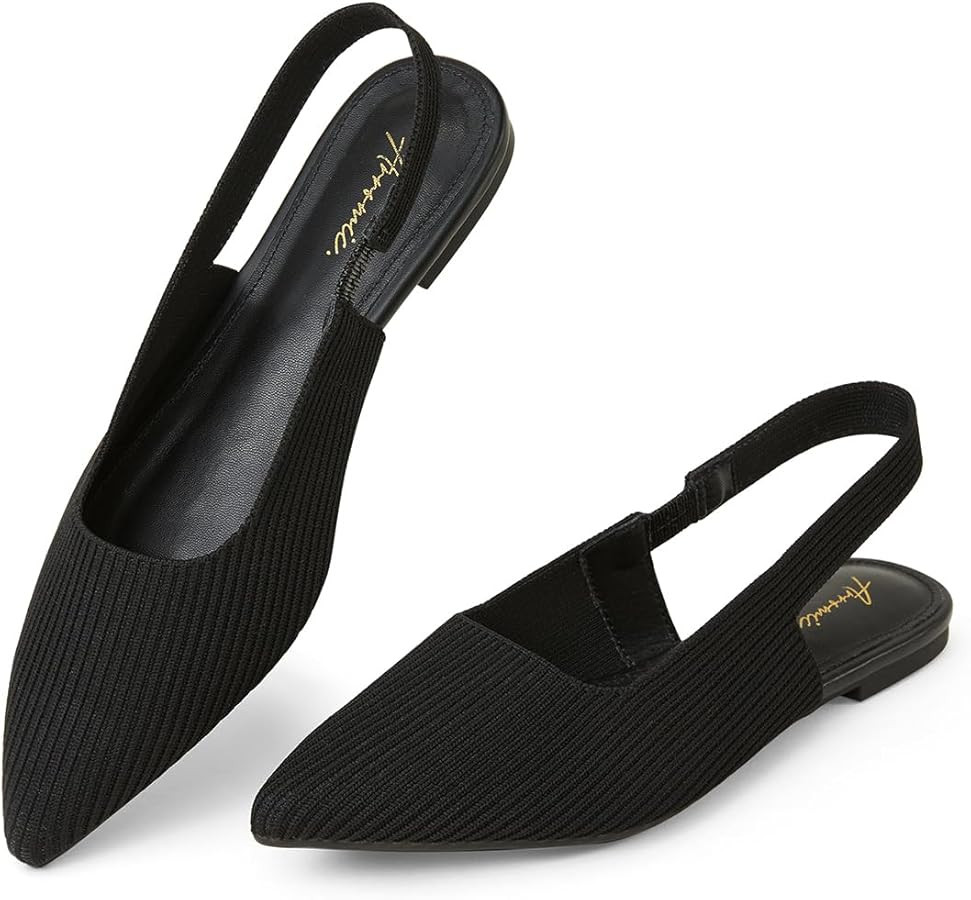 Arromic Slingback Flats for Women Pointed Toe Ballet Flats Shoes Women Dressy Comfortable Slip On... | Amazon (US)