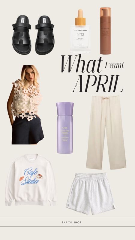 What I want in April! I’m OBSESSED with the floral top from Anthro. Definitely will be adding that to my spring wardrobe! 

Spring outfit// beauty products// self tanner// loungewear 



#LTKfindsunder50 #LTKfindsunder100 #LTKbeauty