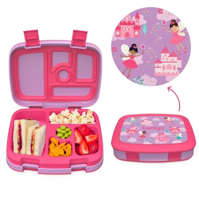 Bentgo Kids Prints Leak-Proof, 5-Compartment Bento-Style Kids Lunch Box - BPA-Free, Dishwasher Sa... | Walmart (US)