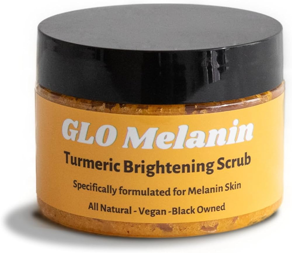 GLO Melanin Turmeric Scrub for Dark Spots, Brightening Inner Thighs Bikini Area Underarms, Natura... | Amazon (US)