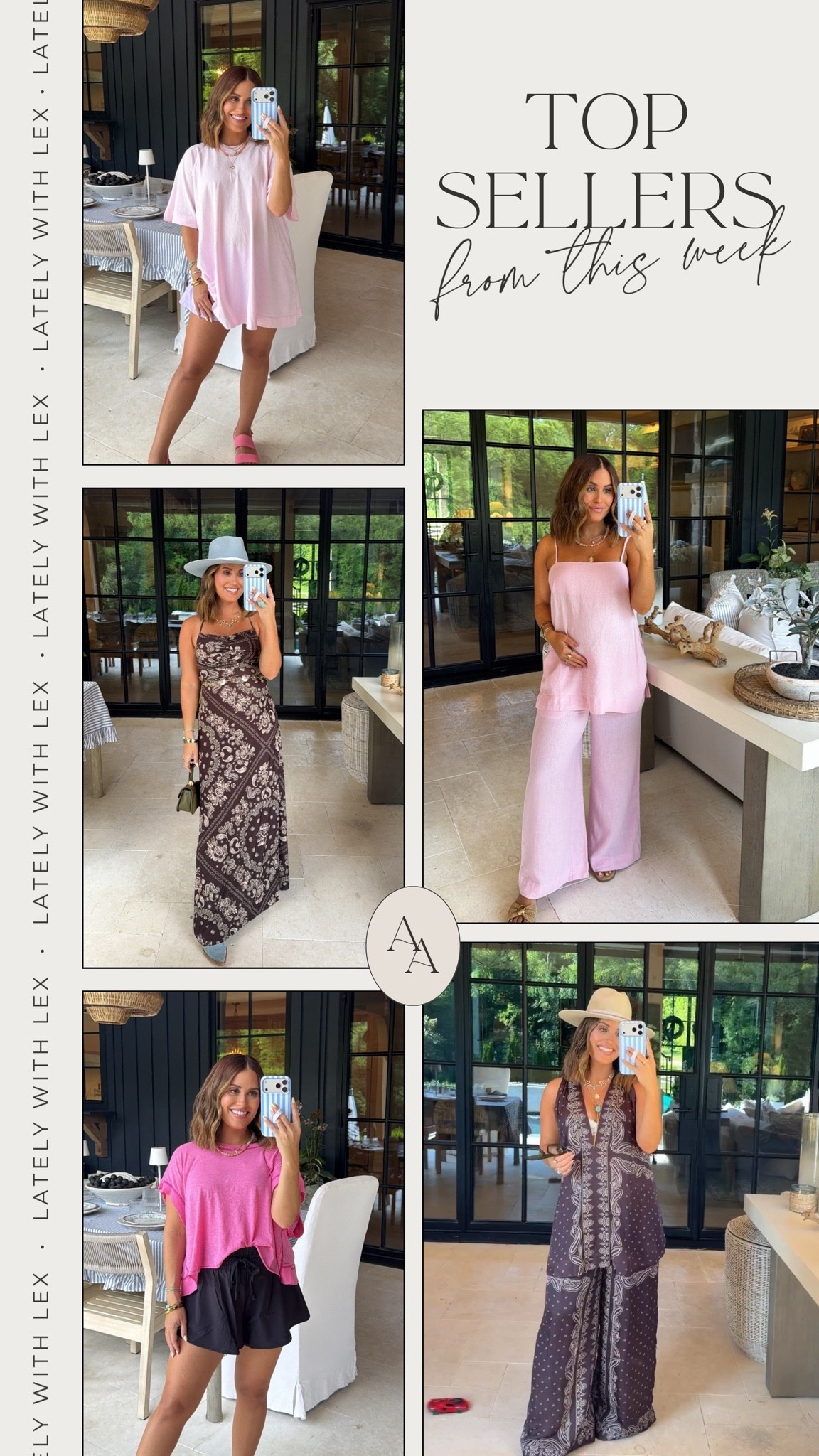 Top sellers from this week! ✨ 

1. Free People pink linen set; wearing size small & currently 24 weeks pregnant! 
2. Free People Brown Western Pant Set; wearing a small, but runs big, so I would recommend getting your true size! Accessories linked as well. 🤍
3. Pink Oversized Tee; wearing size small in the color ‘powder pink’. So soft & comfy- features the perfect oversized fit! 
4. Brown Maxi Dress; wearing a small & is super stretchy + laces up the back for an adjustable fit. Hat & boots are old, but I linked my belt + accessories! 
5. Pink Cropped Tee; wearing s small in the color ‘dragon fruit’— comes in lots of colors and is always a top rated top at Free People! Features a cutout back detail & is perfectly lightweight for summer as well.

#LTKootd #LTKPetite #LTKBump