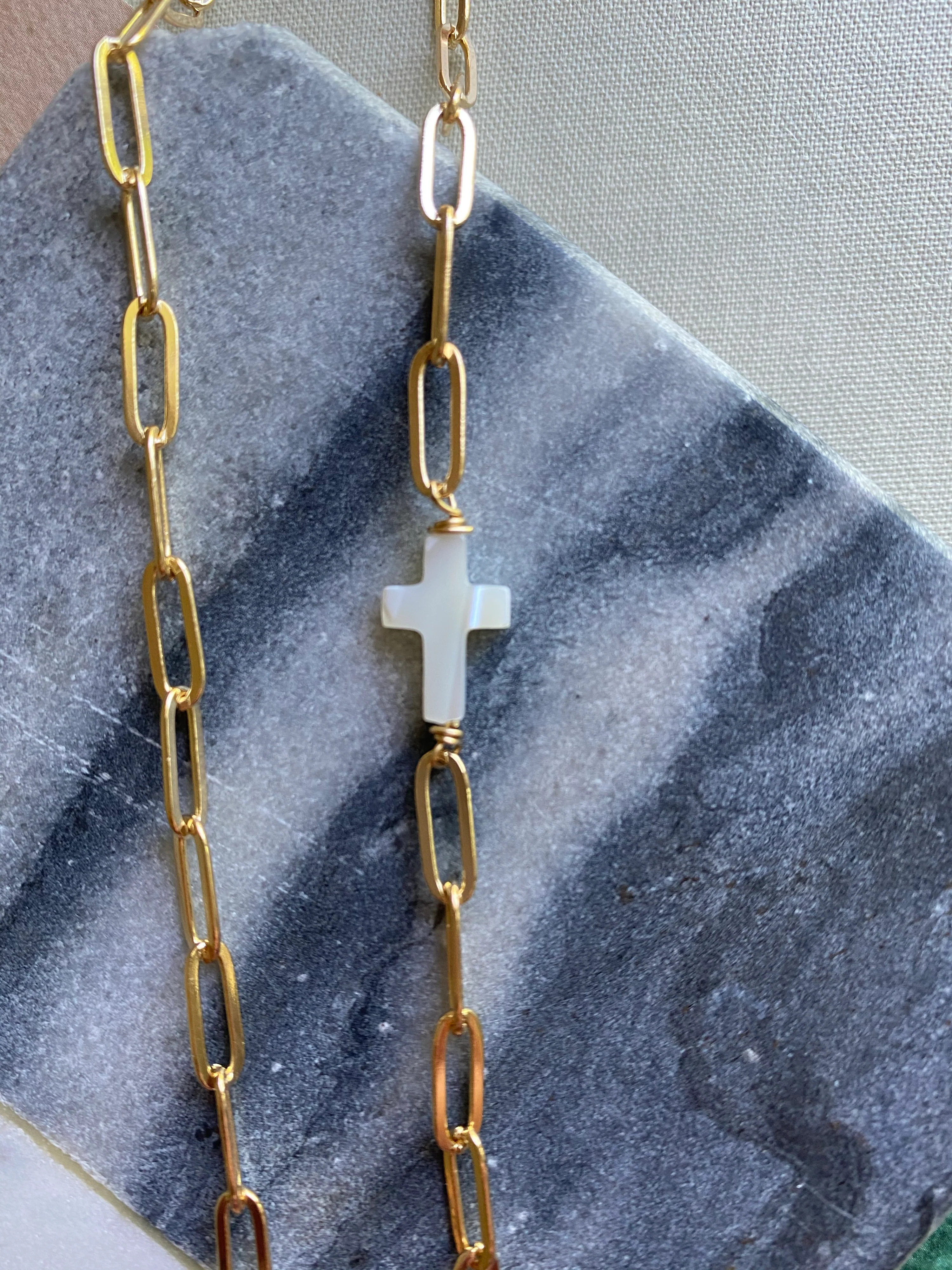 Mother of Pearl Cross | Erin McDermott Jewelry