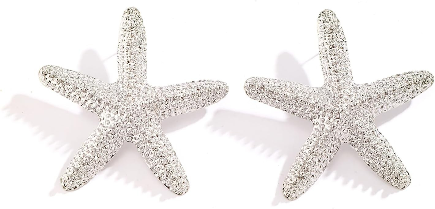 Conch Shell Earrings for Women Gold Silver Sea Shell Stud Earrings Cute Metal Sea Witch Shell Ear... | Amazon (US)