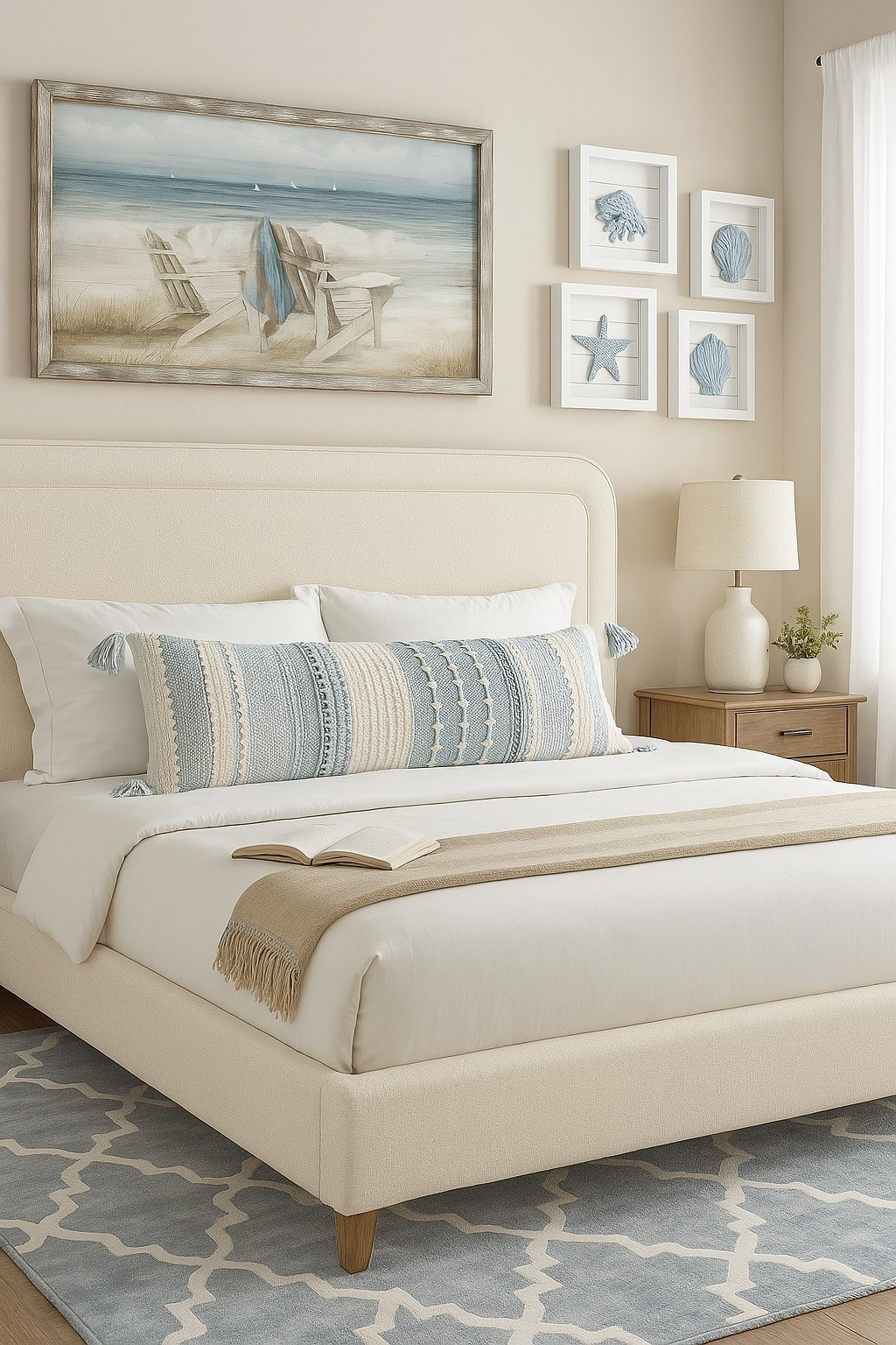 Coastal Bedroom Inspiration 
#coastaldecor