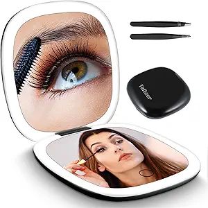 Compact Mirror，Travel Makeup Mirror with 1x/10x Magnification , Small Mirror with Double Sided ... | Amazon (US)