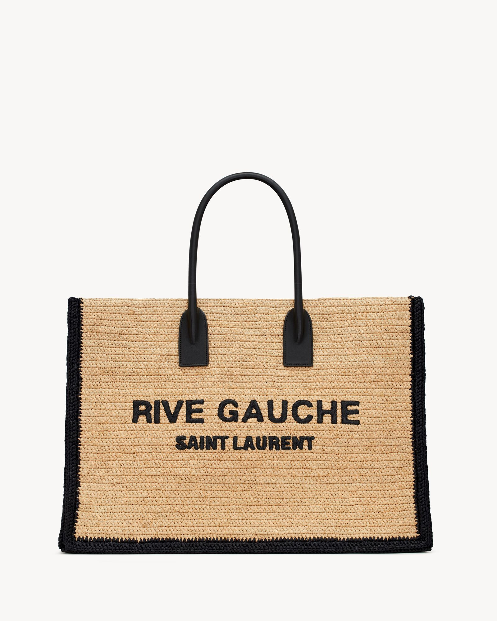 Rive Gauche tote bag in raffia and leather | Saint Laurent __locale_country__ | YSL.com | Saint Laurent Inc. (Global)