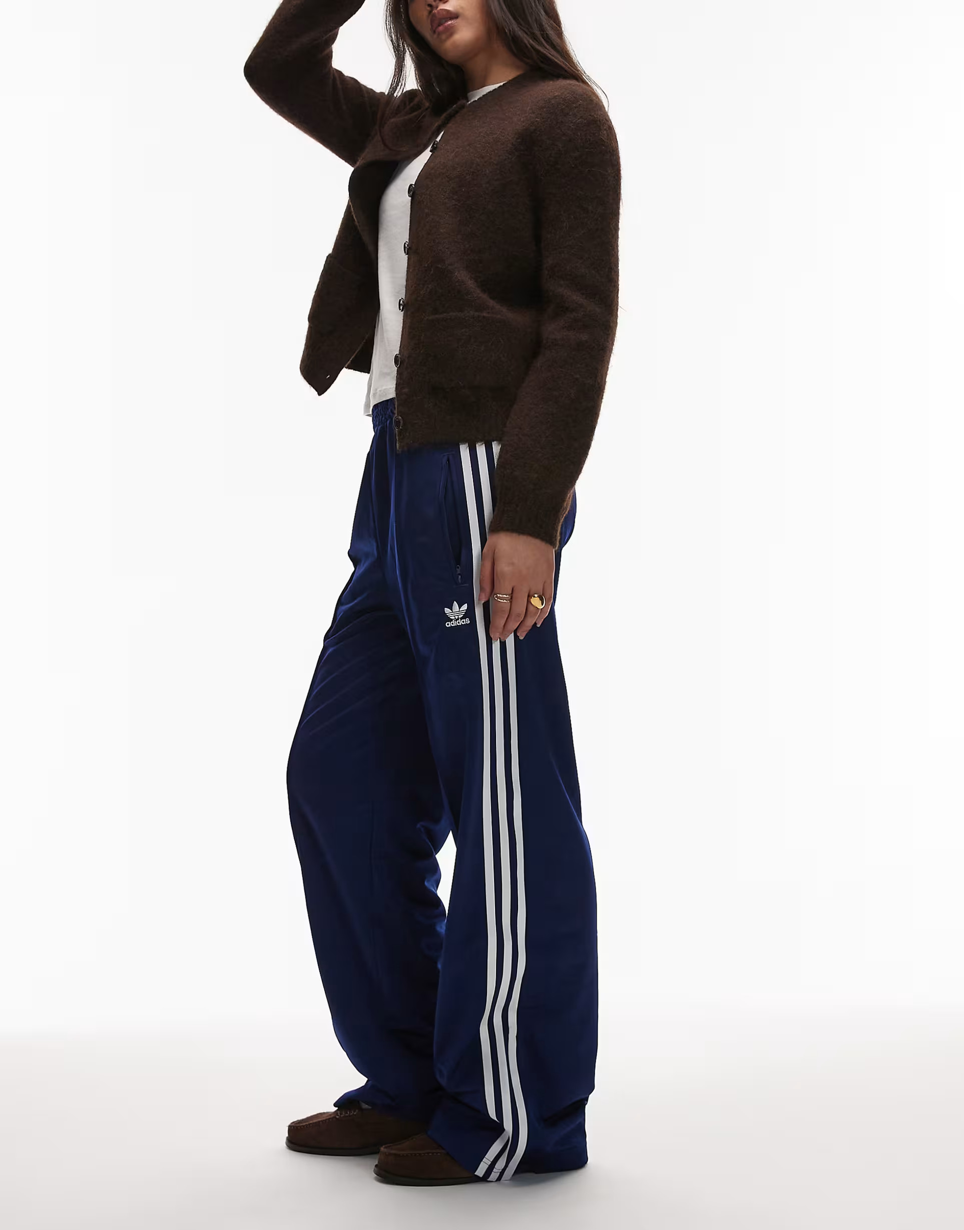 adidas Originals Firebird Loose track pants in navy  | ASOS | ASOS (Global)